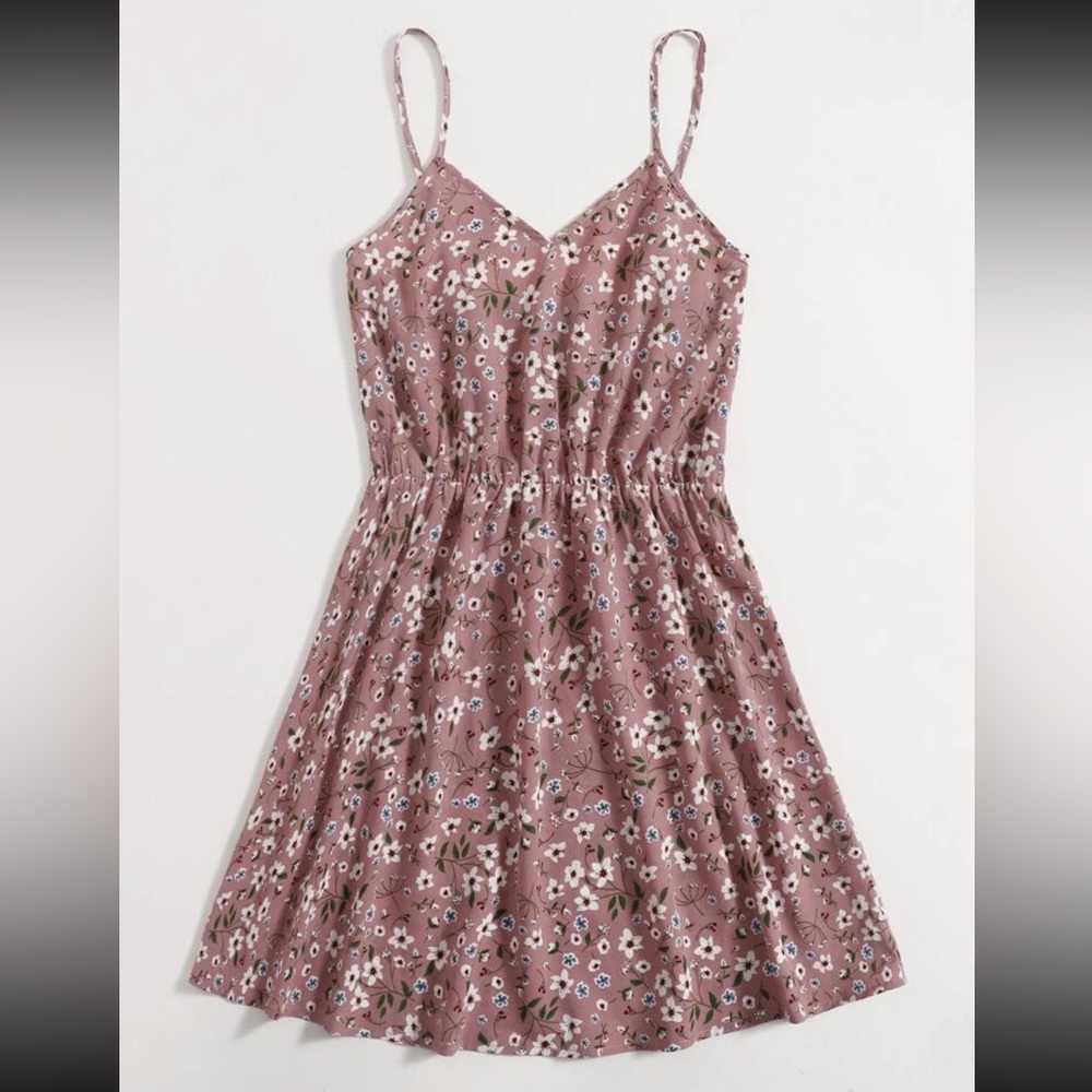 SHEIN - All Over Floral Print Slip Dress